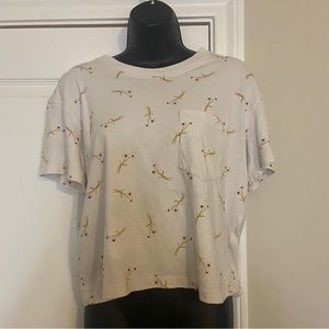 Madewell Boxy Crop Tee with Floral Design 🌸